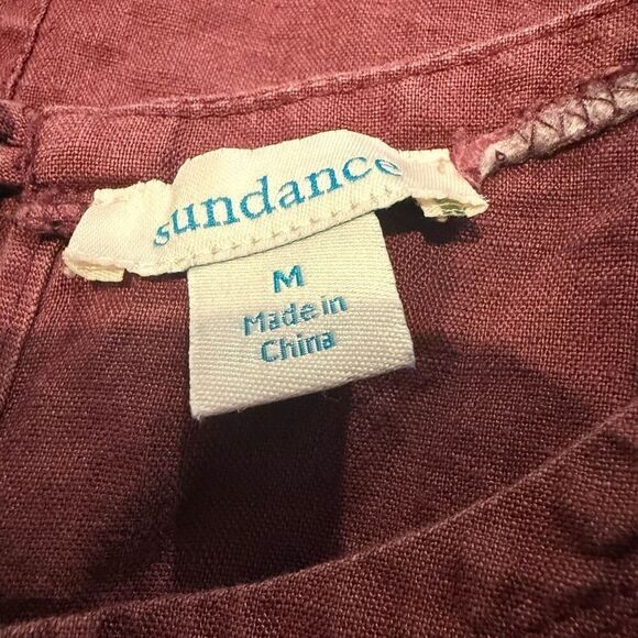 Sundance Burgundy Linen Sleeveless Dress Size M - Picture 6 of 7